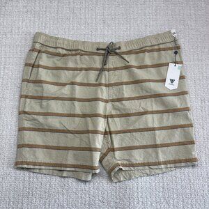 NWT Vissla Board Shorts Mens XXL Mixer 17.5 Lined Tan Elastic Waist Beach Surf